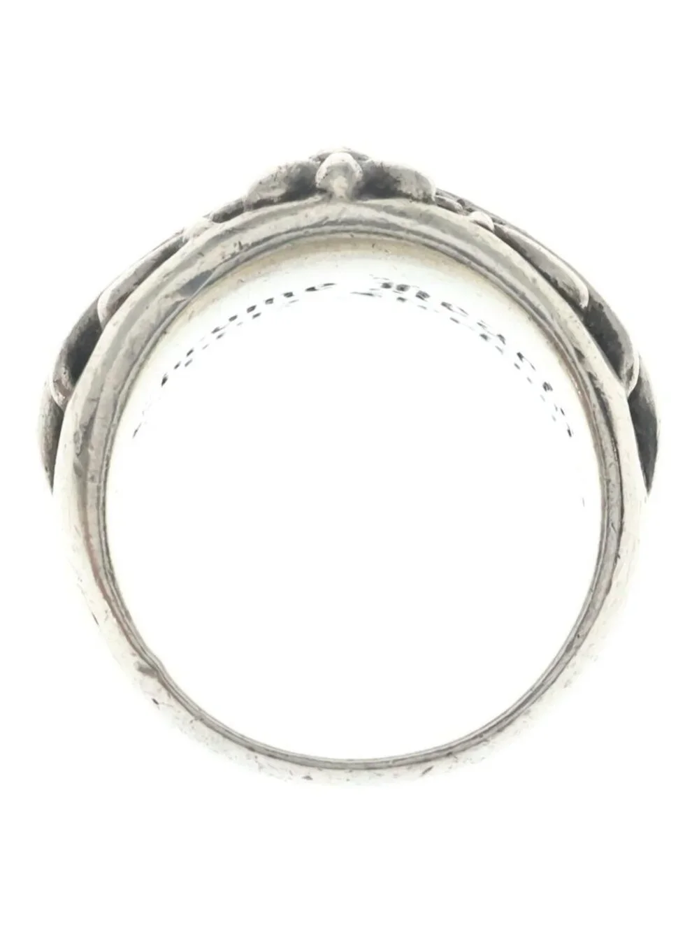 Chrome Hearts Flrl Floral Cross Ring Silver